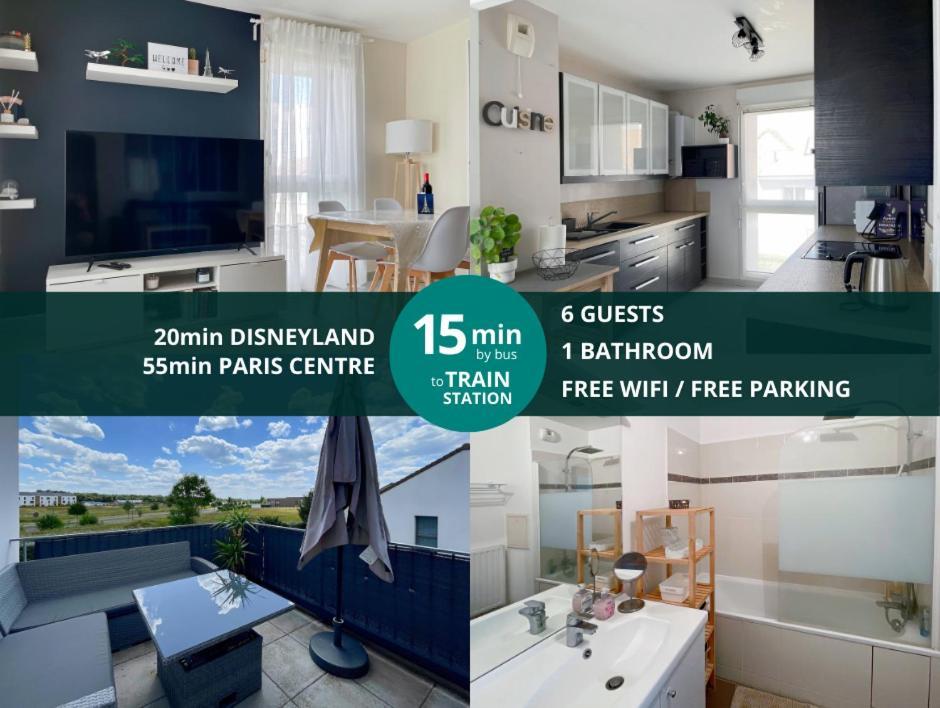 Le Chanteloupien - Appartement Pour 6 Proche Disneyland Paris Екстериор снимка